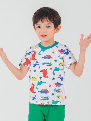 색종이공룡 반팔 티셔츠